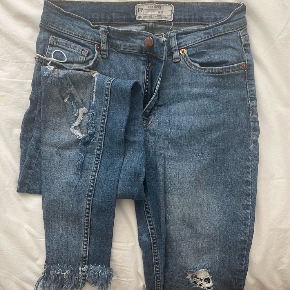 Free people fringe jeans